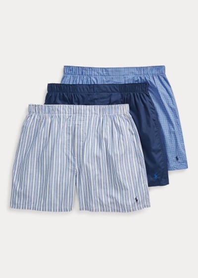 Boxer Polo Ralph Lauren Hombre Azules Rayas - Classic Fit 3-Pack - JLTBA3496